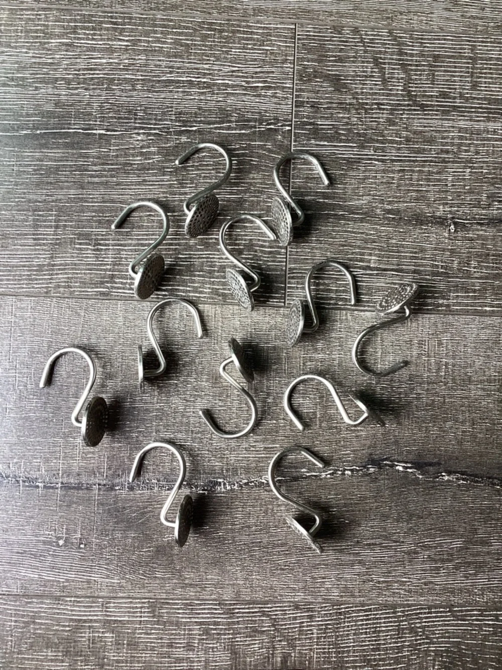 Target Set of 12 Brushed Nickel Medallion Shower Curtain Hooks